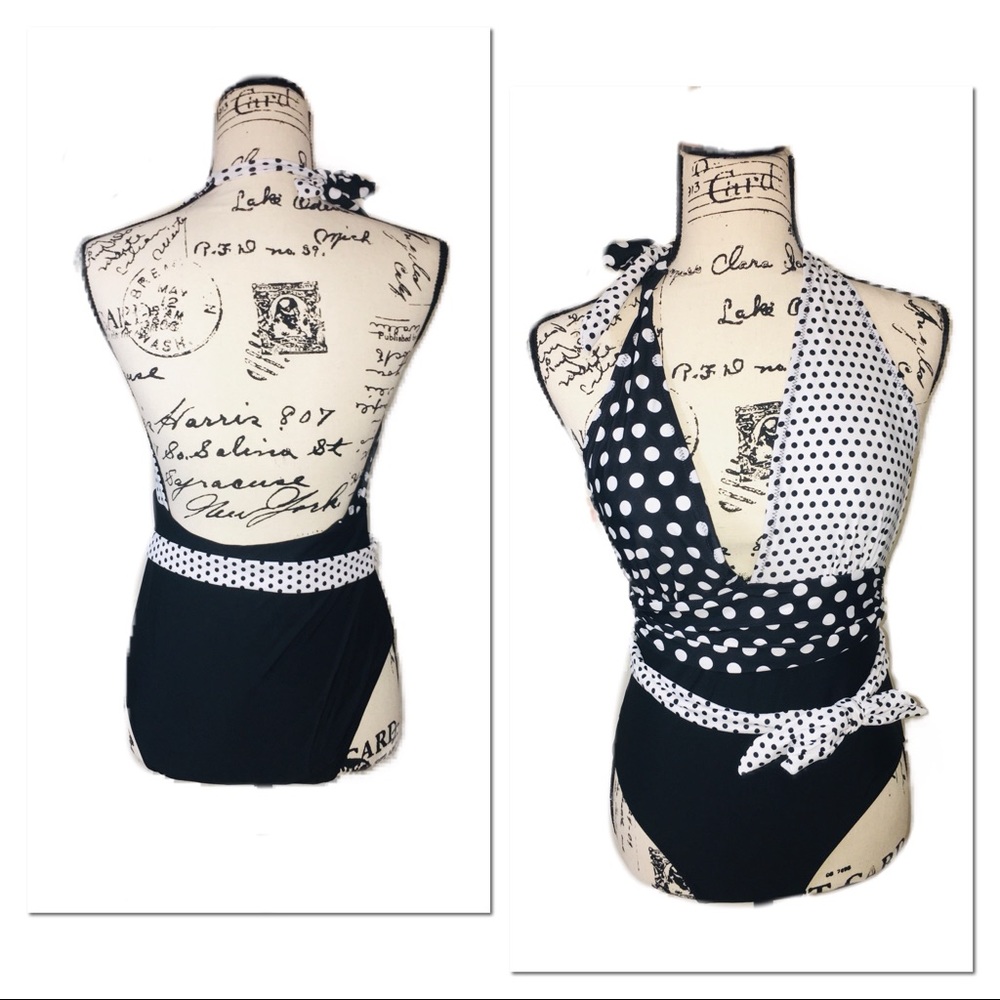 •LAST 1! CUPSHE | NWT | Polka Dot Belted 1 Piece• - Picture 5 of 8